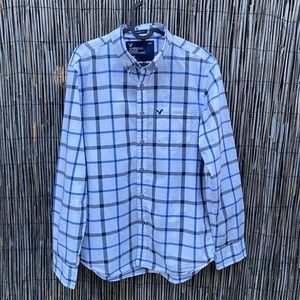 🦅American Eagle Plaid Long Sleeve Collar Shirt🦅